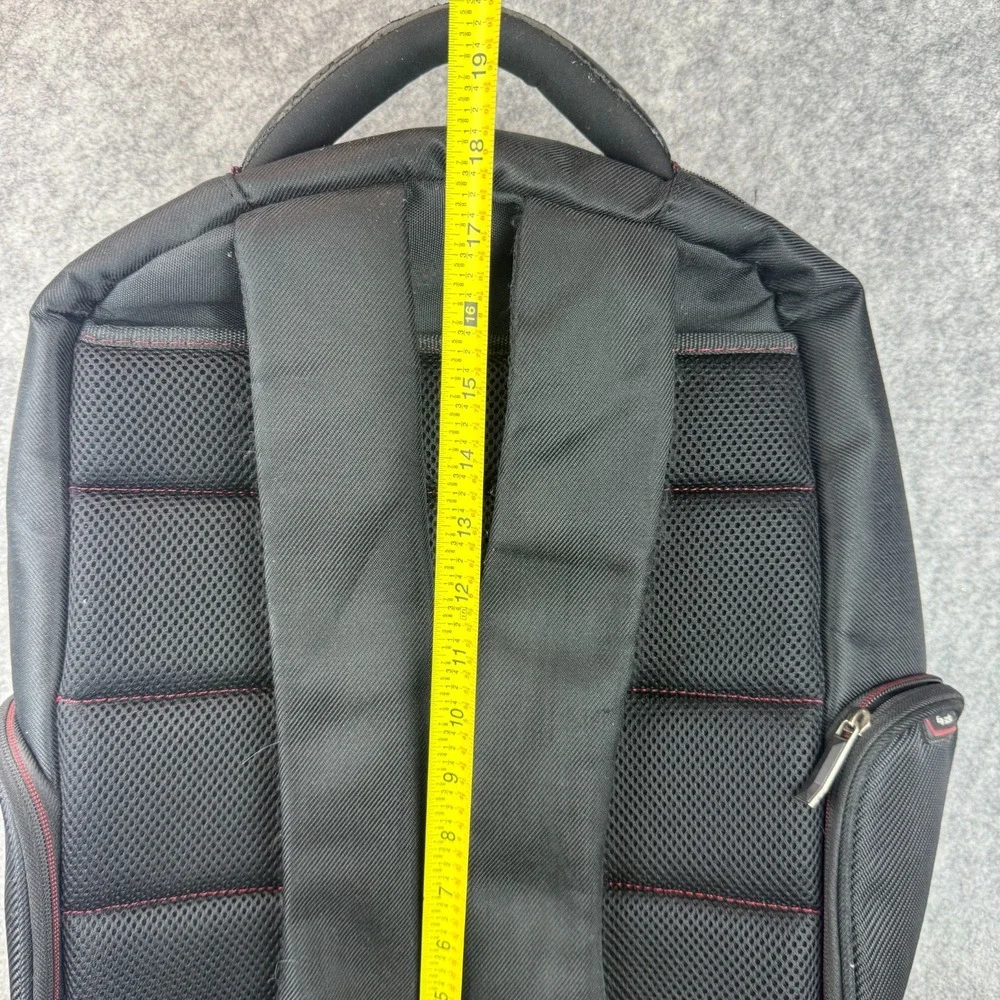 Solo  Executive Laptop Backpack, Black/Red‎